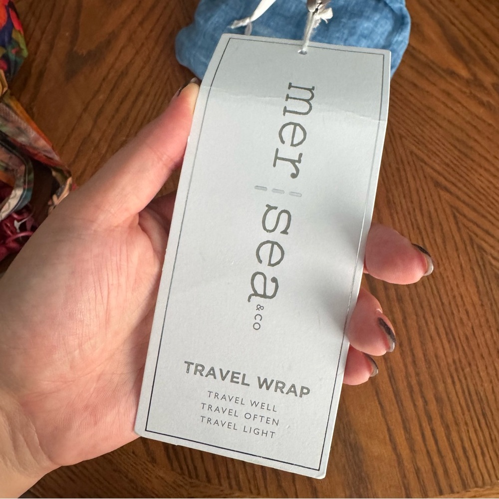 mer sea ocean‎ cotton tassel wrap NEW